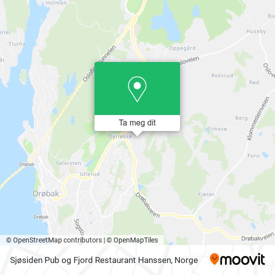 Sjøsiden Pub og Fjord Restaurant Hanssen kart