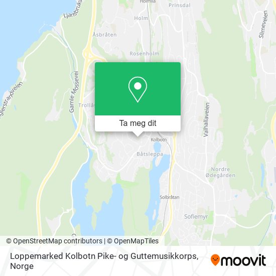 Loppemarked Kolbotn Pike- og Guttemusikkorps kart