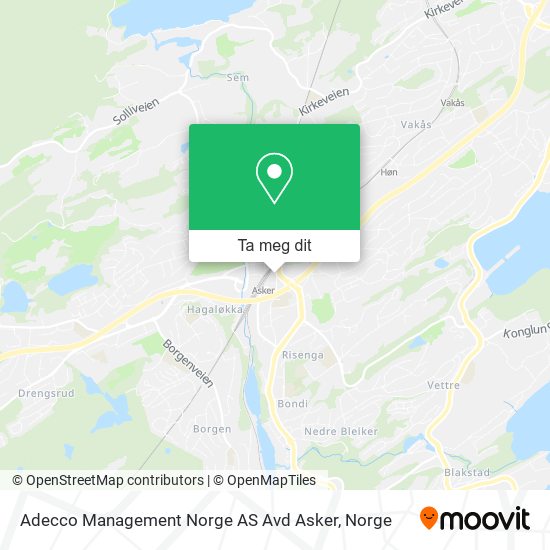 Adecco Management Norge AS Avd Asker kart
