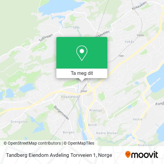 Tandberg Eiendom Avdeling Torvveien 1 kart