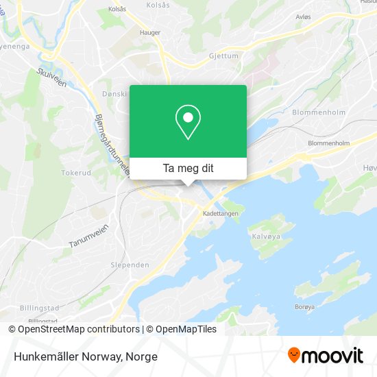 Hunkemãller Norway kart