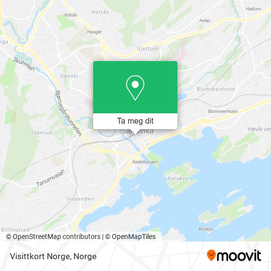 Visittkort Norge kart