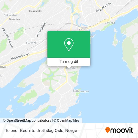 Telenor Bedriftsidrettslag Oslo kart