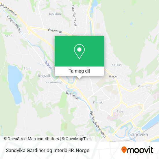 Sandvika Gardiner og Interiã ̧R kart