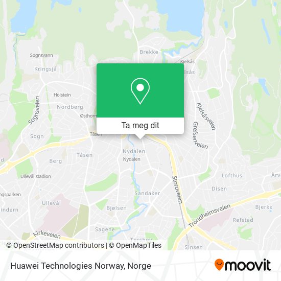 Huawei Technologies Norway kart