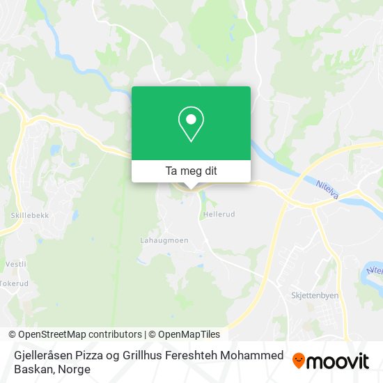 Gjelleråsen Pizza og Grillhus Fereshteh Mohammed Baskan kart