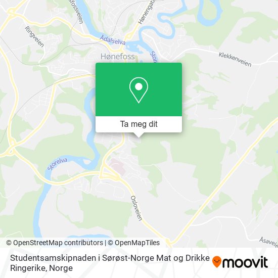 Studentsamskipnaden i Sørøst-Norge Mat og Drikke Ringerike kart