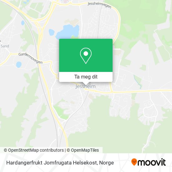 Hardangerfrukt Jomfrugata Helsekost kart