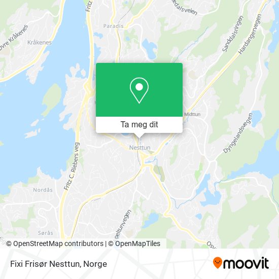 Fixi Frisør Nesttun kart