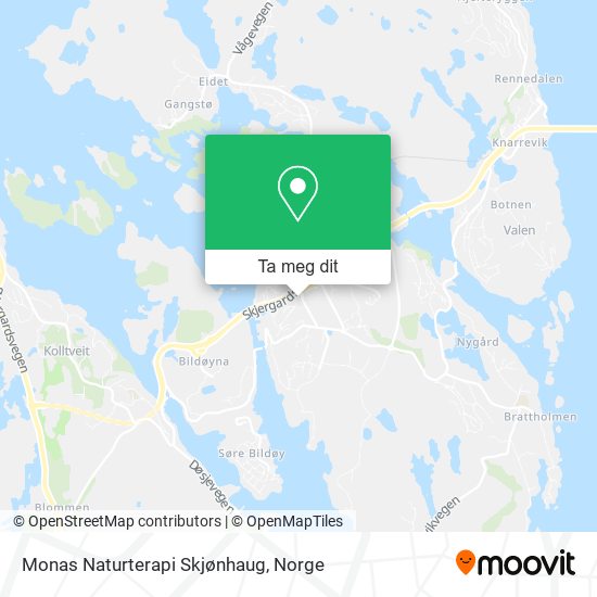 Monas Naturterapi Skjønhaug kart