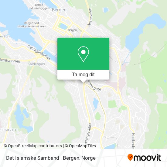 Det Islamske Samband i Bergen kart