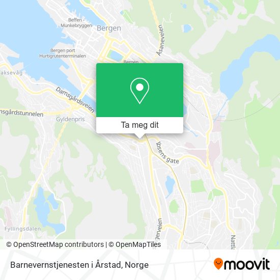 Barnevernstjenesten i Årstad kart