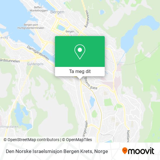 Den Norske Israelsmisjon Bergen Krets kart
