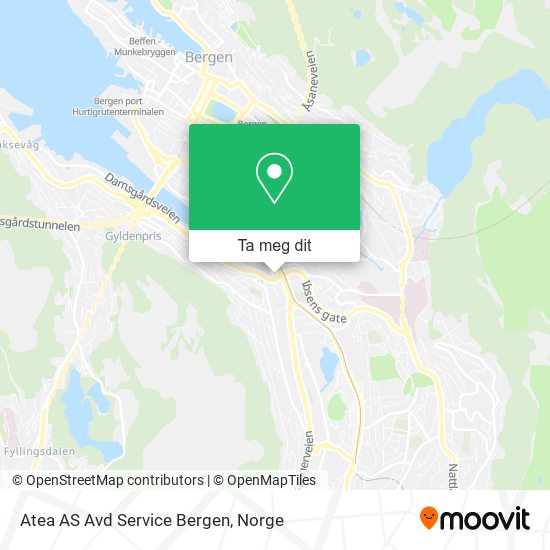 Atea AS Avd Service Bergen kart