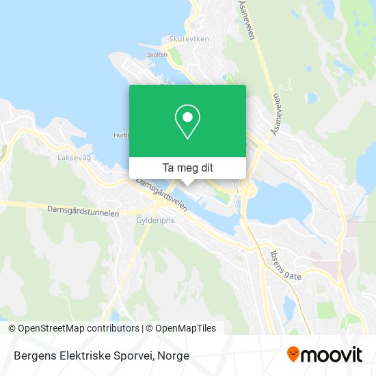 Bergens Elektriske Sporvei kart