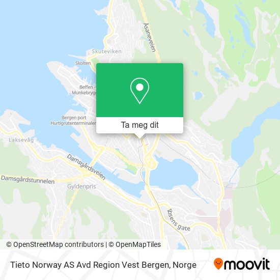 Tieto Norway AS Avd Region Vest Bergen kart