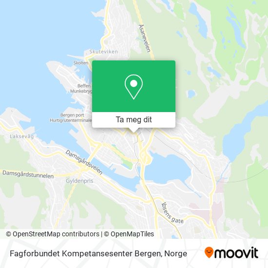 Fagforbundet Kompetansesenter Bergen kart