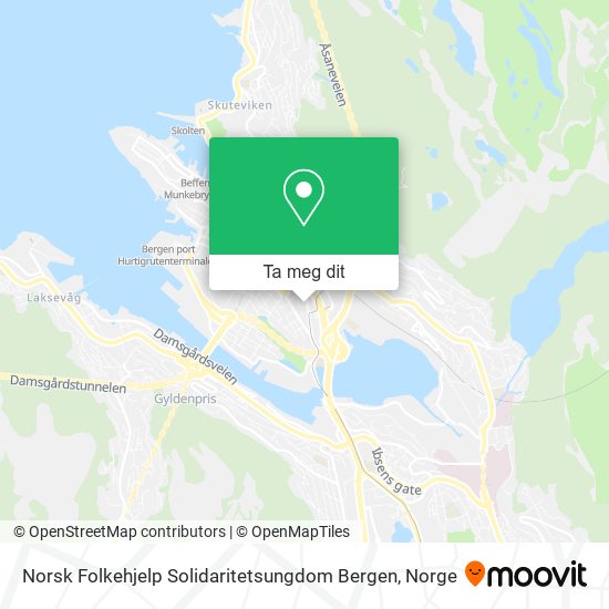 Norsk Folkehjelp Solidaritetsungdom Bergen kart