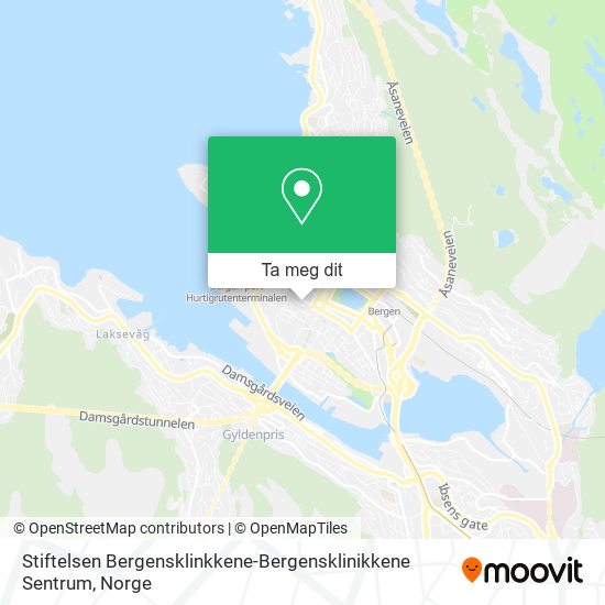 Stiftelsen Bergensklinkkene-Bergensklinikkene Sentrum kart