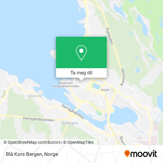 Blå Kors Bergen kart