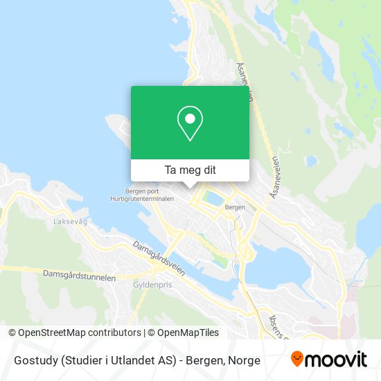 Gostudy (Studier i Utlandet AS) - Bergen kart