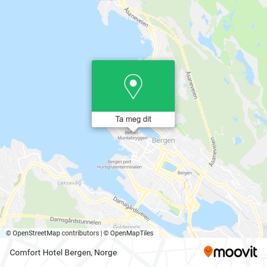 Comfort Hotel Bergen kart
