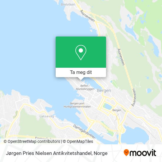 Jørgen Pries Nielsen Antikvitetshandel kart