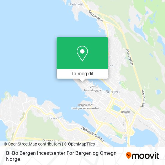 Bi-Bo Bergen Incestsenter For Bergen og Omegn kart