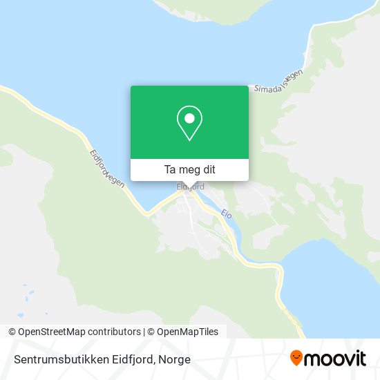 Sentrumsbutikken Eidfjord kart