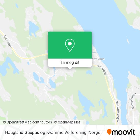 Haugland Gaupås og Kvamme Velforening kart