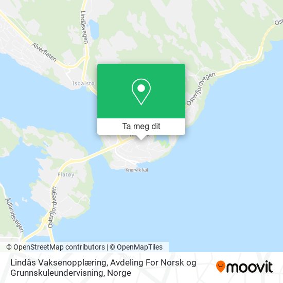 Lindås Vaksenopplæring, Avdeling For Norsk og Grunnskuleundervisning kart