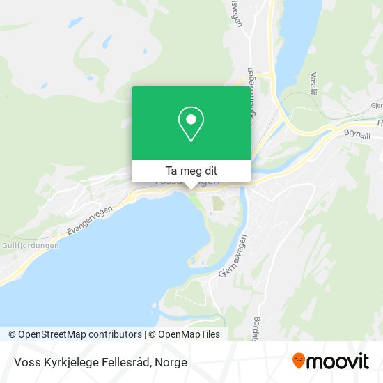 Voss Kyrkjelege Fellesråd kart