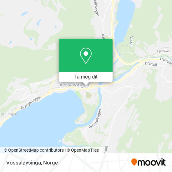 Vossaløysinga kart