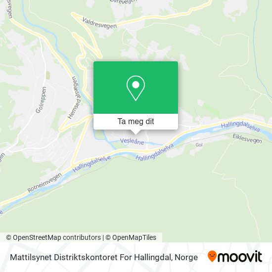 Mattilsynet Distriktskontoret For Hallingdal kart