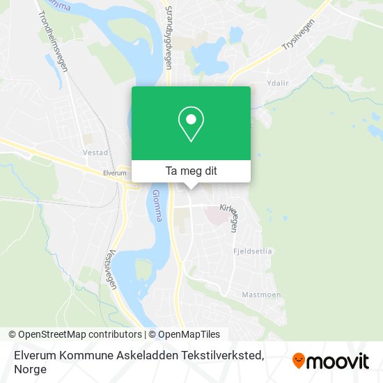Elverum Kommune Askeladden Tekstilverksted kart