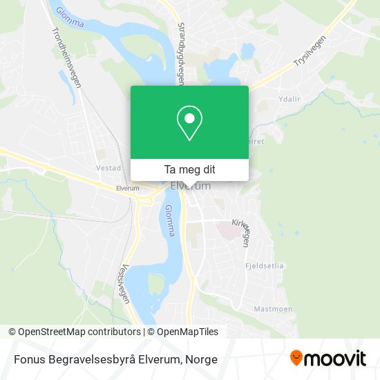 Fonus Begravelsesbyrå Elverum kart