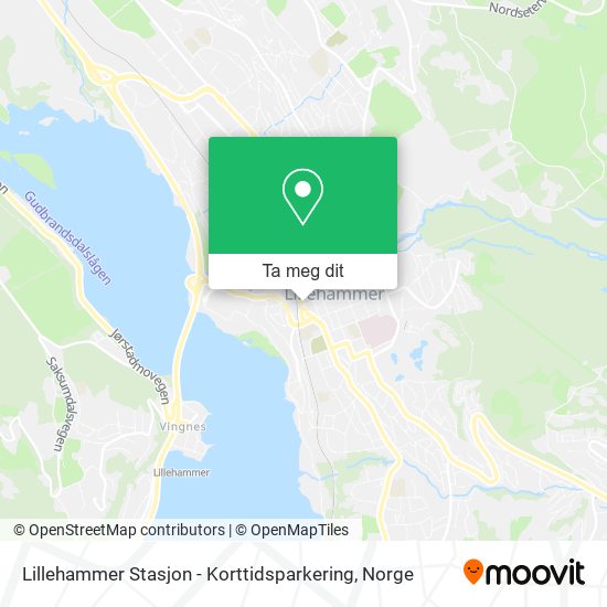 Lillehammer Stasjon - Korttidsparkering kart