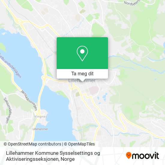 Lillehammer Kommune Sysselsettings og Aktiviseringsseksjonen kart