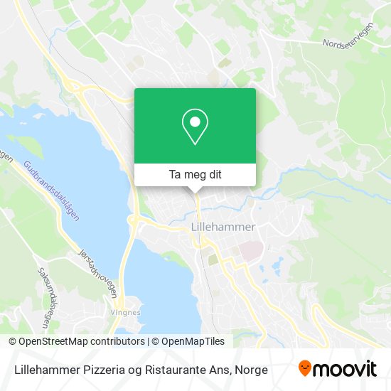 Lillehammer Pizzeria og Ristaurante Ans kart