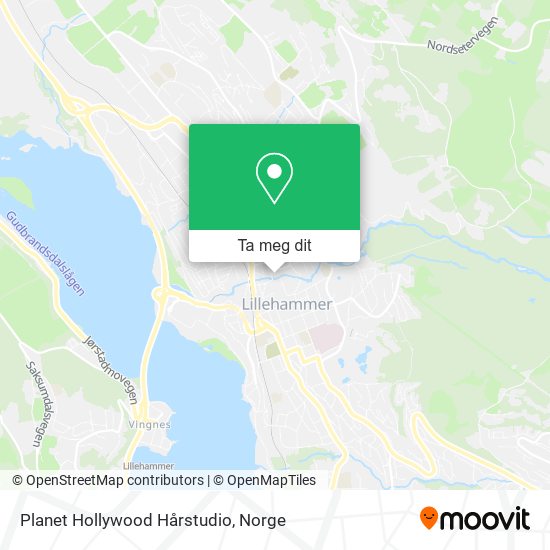 Planet Hollywood Hårstudio kart