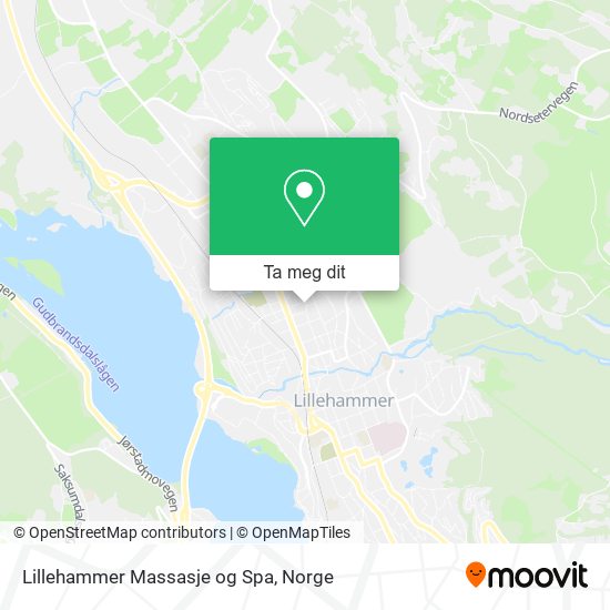 Lillehammer Massasje og Spa kart