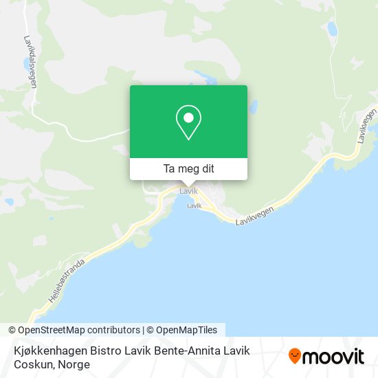 Kjøkkenhagen Bistro Lavik Bente-Annita Lavik Coskun kart