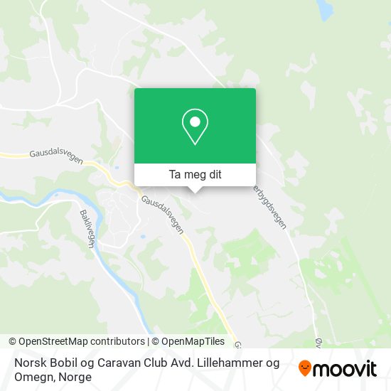 Norsk Bobil og Caravan Club Avd. Lillehammer og Omegn kart