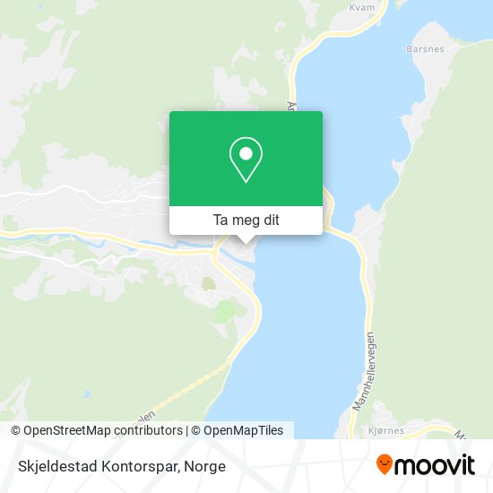 Skjeldestad Kontorspar kart