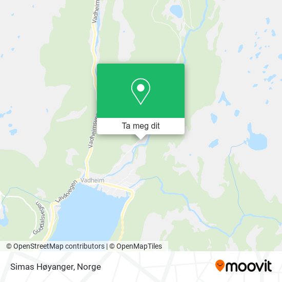 Simas Høyanger kart