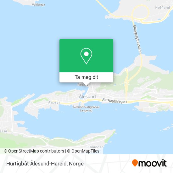 Hurtigbåt Ålesund-Hareid kart
