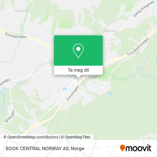 BOOK CENTRAL NORWAY AS kart