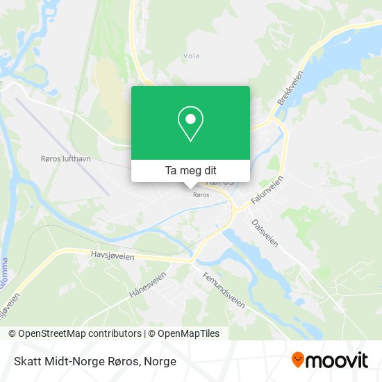 Skatt Midt-Norge Røros kart