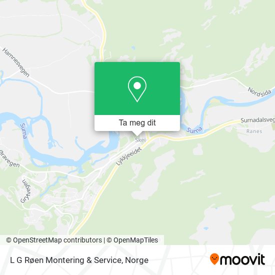 L G Røen Montering & Service kart