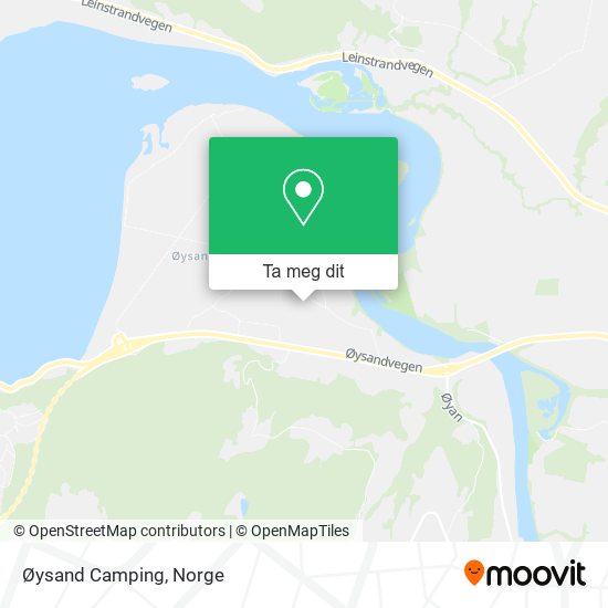 Øysand Camping kart